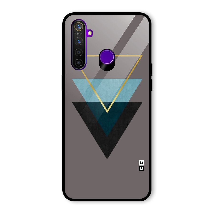 Pastel Triangle Glass Back Case for Realme 5 Pro