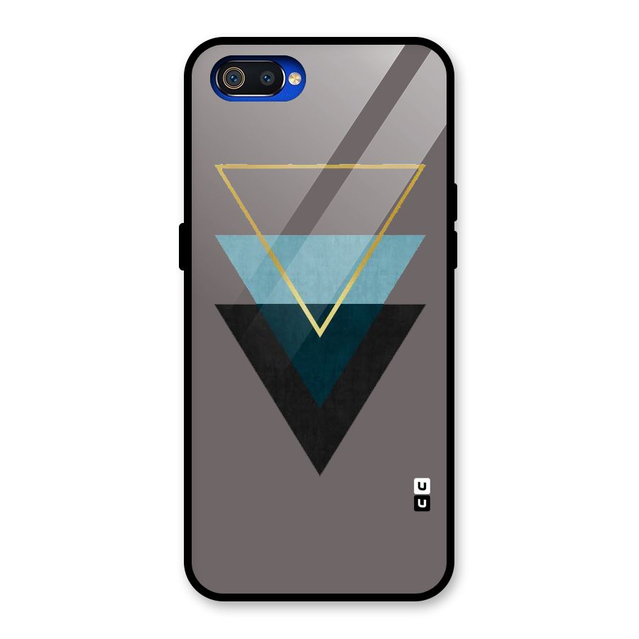 Pastel Triangle Glass Back Case for Realme C2