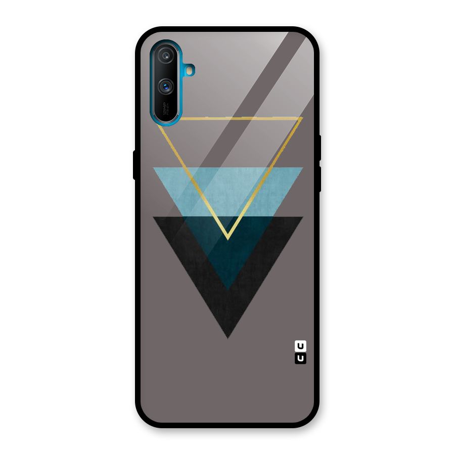 Pastel Triangle Glass Back Case for Realme C3