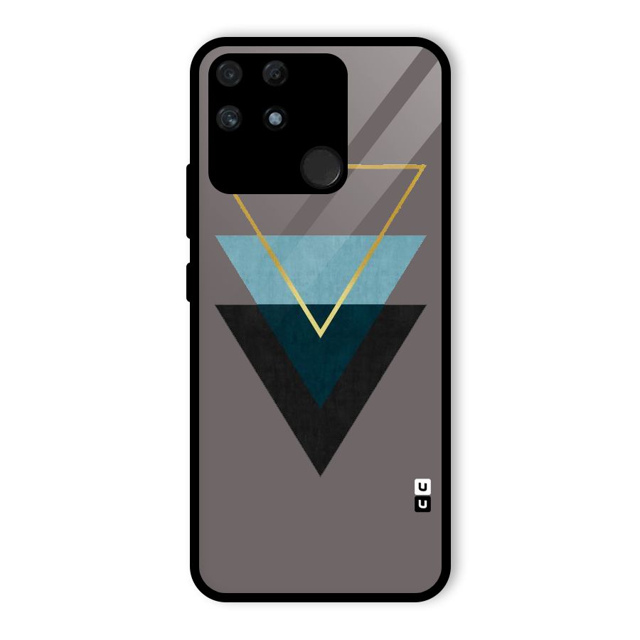 Pastel Triangle Glass Back Case for Realme Narzo 50A