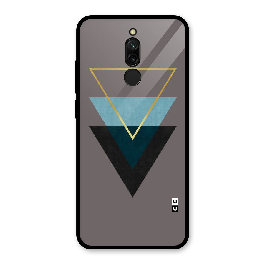 Pastel Triangle Glass Back Case for Redmi 8