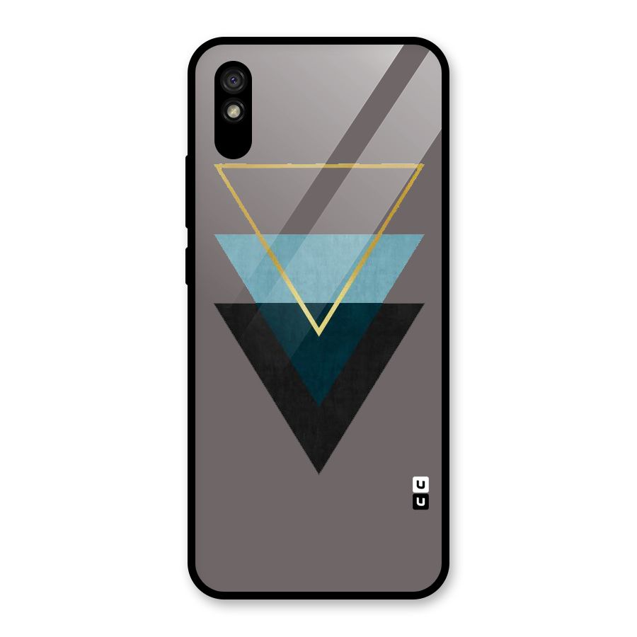 Pastel Triangle Glass Back Case for Redmi 9A