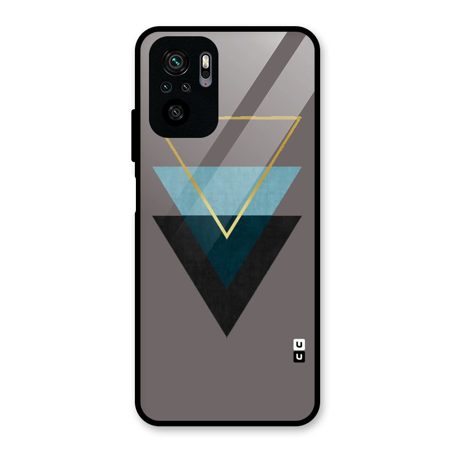 Pastel Triangle Glass Back Case for Redmi Note 10S