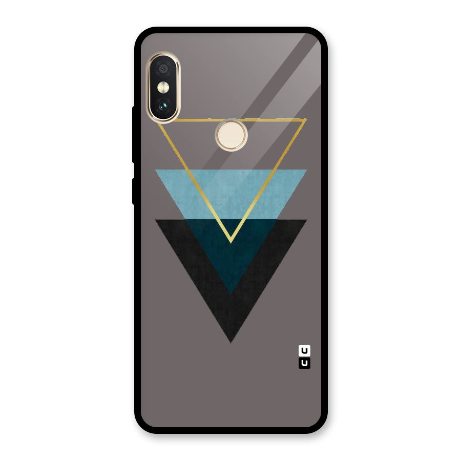Pastel Triangle Glass Back Case for Redmi Note 5 Pro