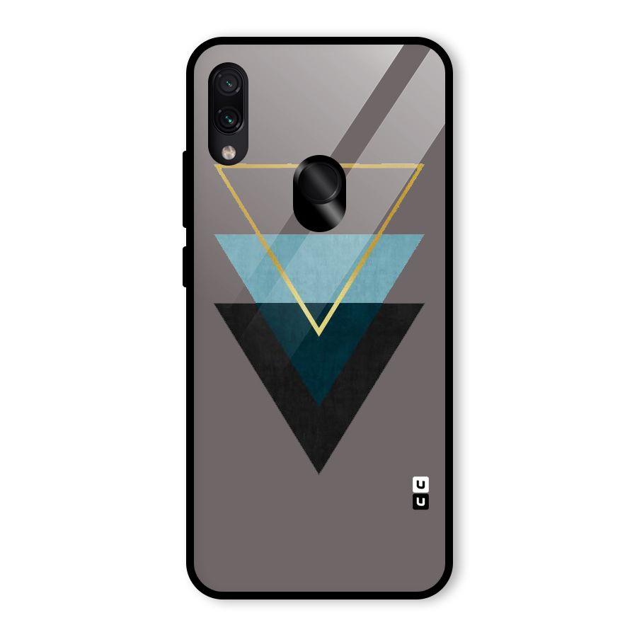 Pastel Triangle Glass Back Case for Redmi Note 7 Pro