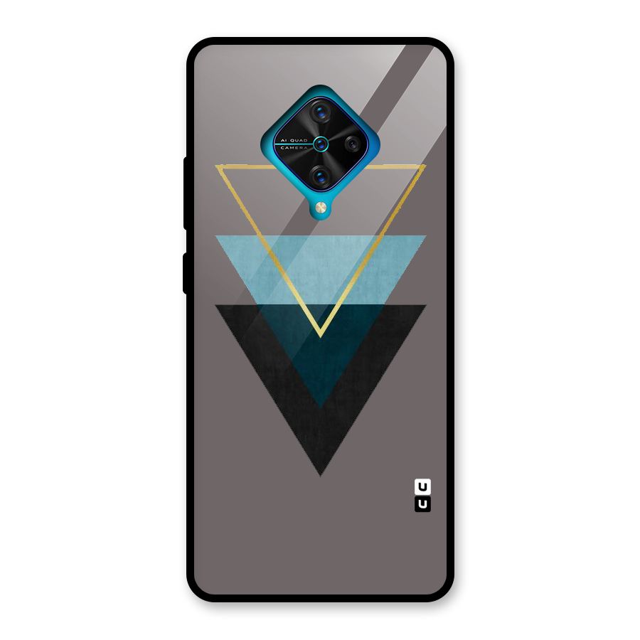 Pastel Triangle Glass Back Case for Vivo S1 Pro