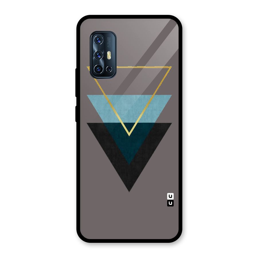 Pastel Triangle Glass Back Case for Vivo V17