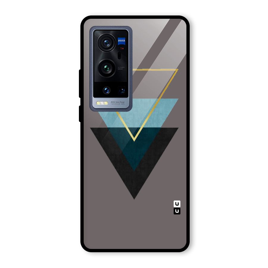 Pastel Triangle Glass Back Case for Vivo X60 Pro Plus