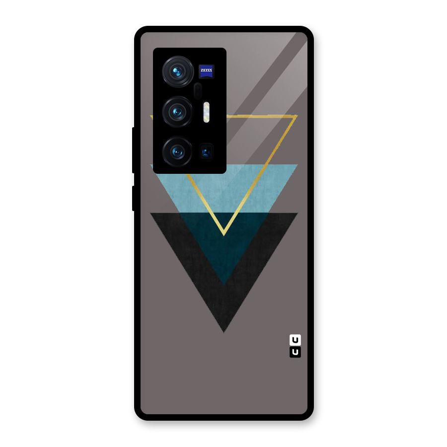 Pastel Triangle Glass Back Case for Vivo X70 Pro Plus