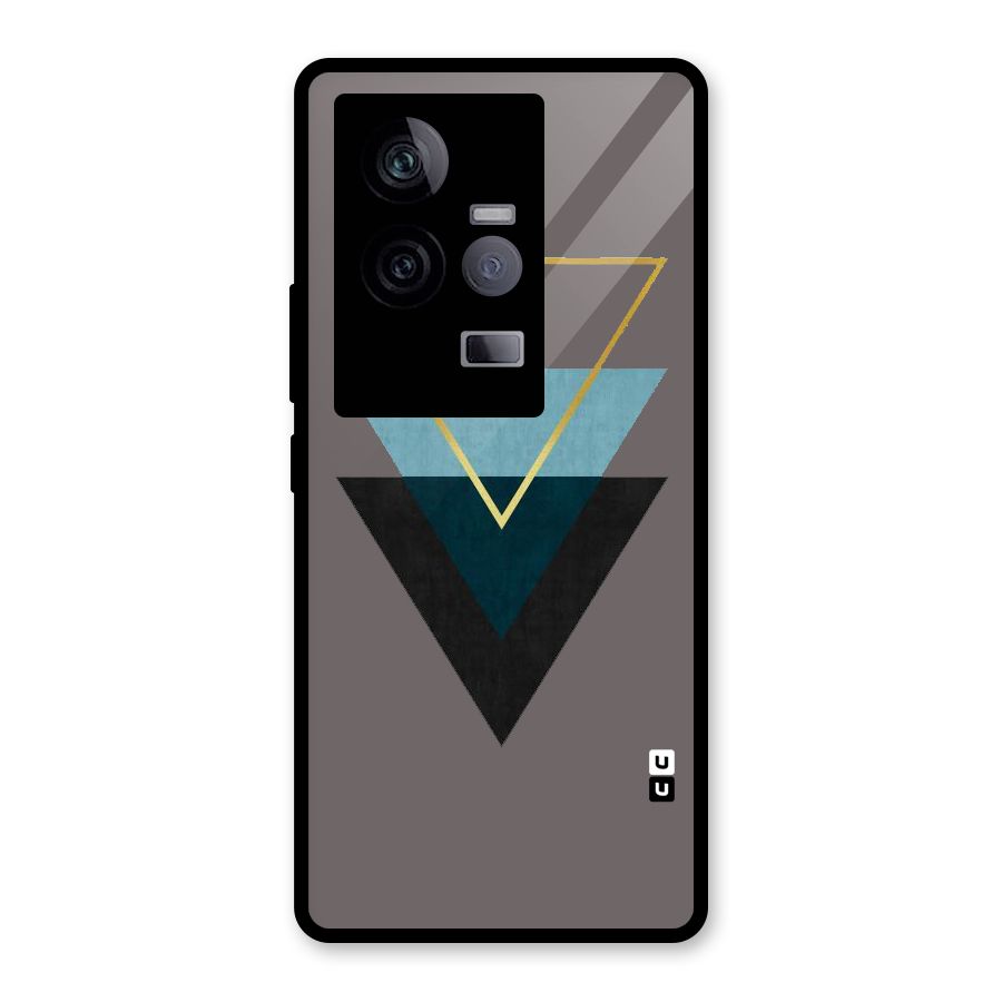 Pastel Triangle Glass Back Case for Vivo iQOO 11 5G
