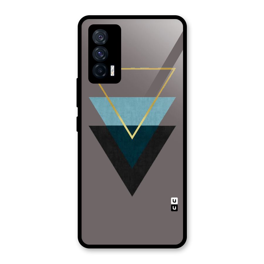 Pastel Triangle Glass Back Case for Vivo iQOO 7 5G