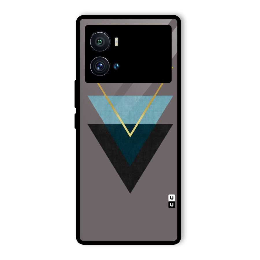 Pastel Triangle Glass Back Case for Vivo iQOO 9 Pro