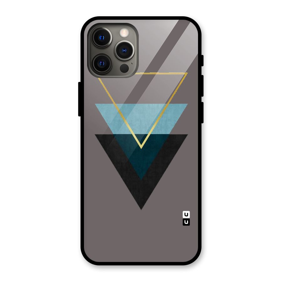 Pastel Triangle Glass Back Case for iPhone 12 Pro Max