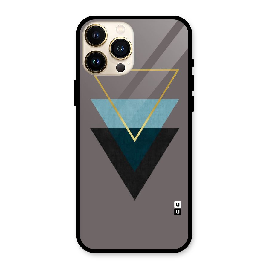 Pastel Triangle Glass Back Case for iPhone 13 Pro Max