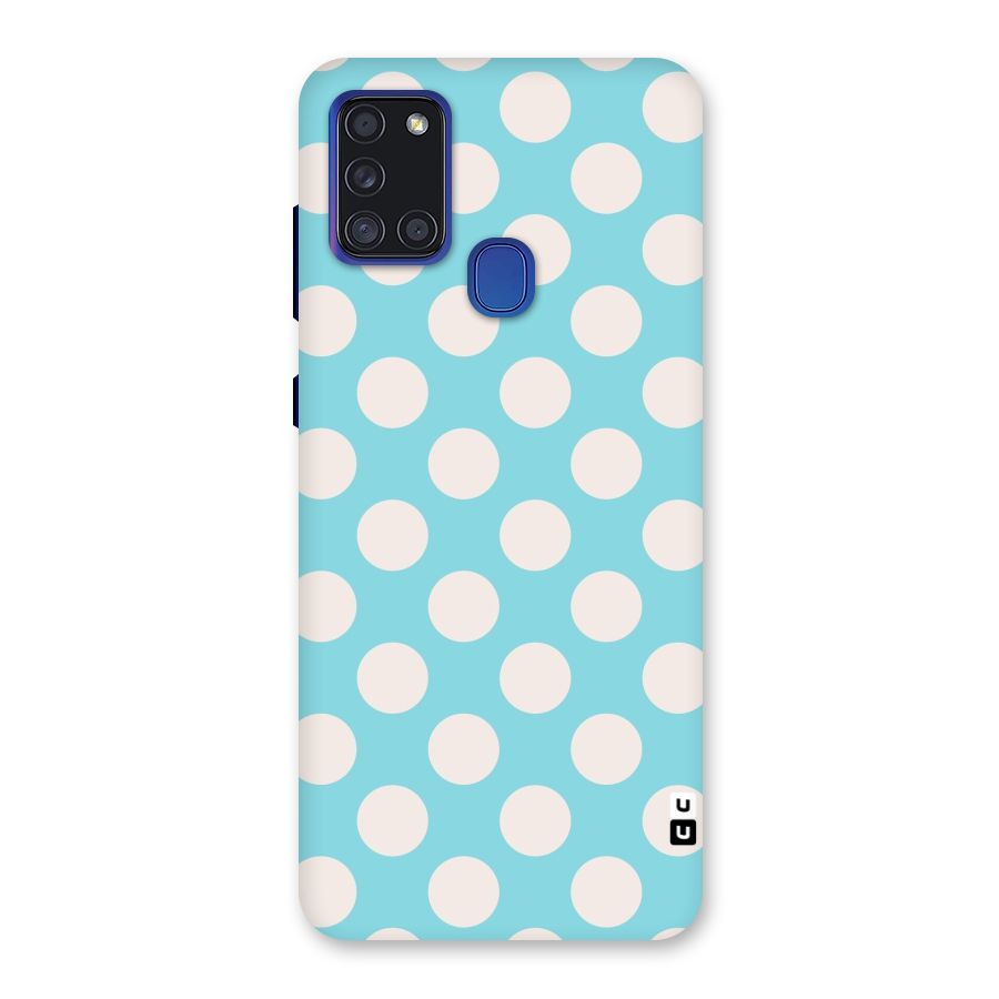 Pastel White Polka Dots Back Case for Galaxy A21s