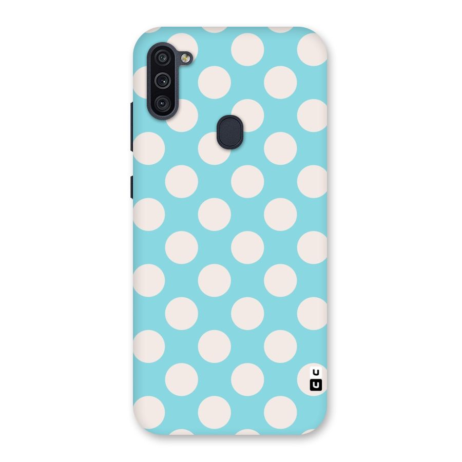 Pastel White Polka Dots Back Case for Galaxy M11