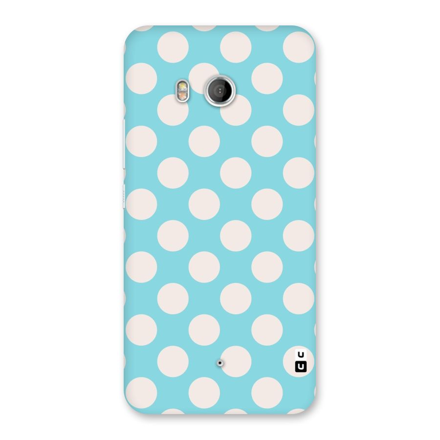 Pastel White Polka Dots Back Case for HTC U11