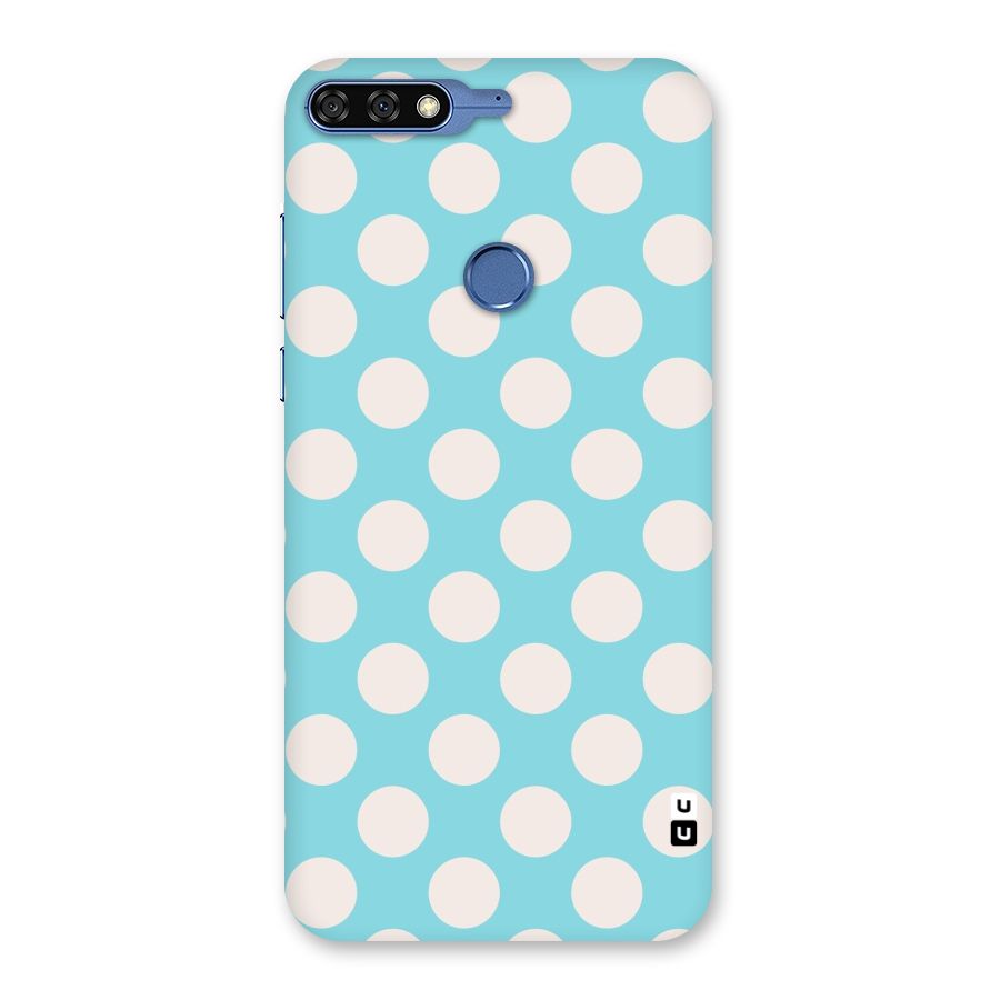 Pastel White Polka Dots Back Case for Honor 7C