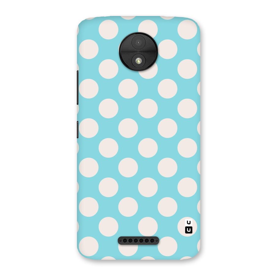 Pastel White Polka Dots Back Case for Moto C