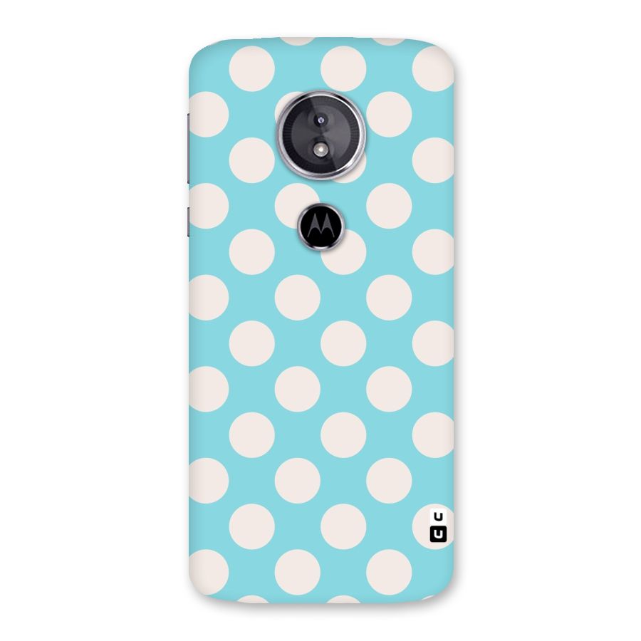 Pastel White Polka Dots Back Case for Moto E5