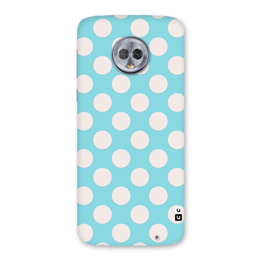 Pastel White Polka Dots Back Case for Moto G6 Plus