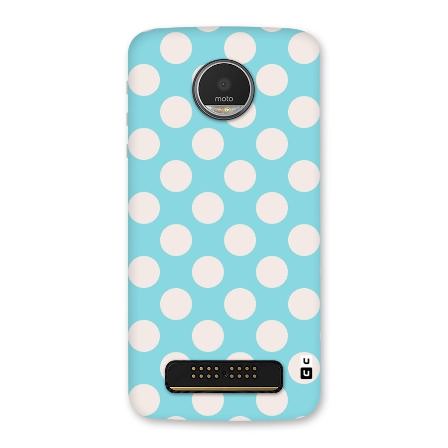 Pastel White Polka Dots Back Case for Moto Z Play
