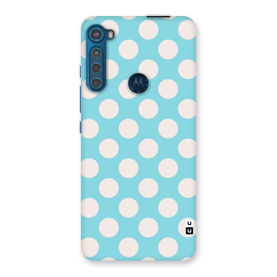 Pastel White Polka Dots Back Case for Motorola One Fusion Plus