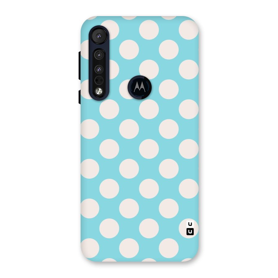 Pastel White Polka Dots Back Case for Motorola One Macro
