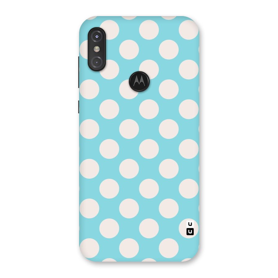 Pastel White Polka Dots Back Case for Motorola One Power