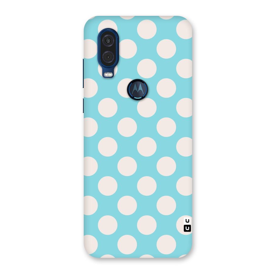 Pastel White Polka Dots Back Case for Motorola One Vision