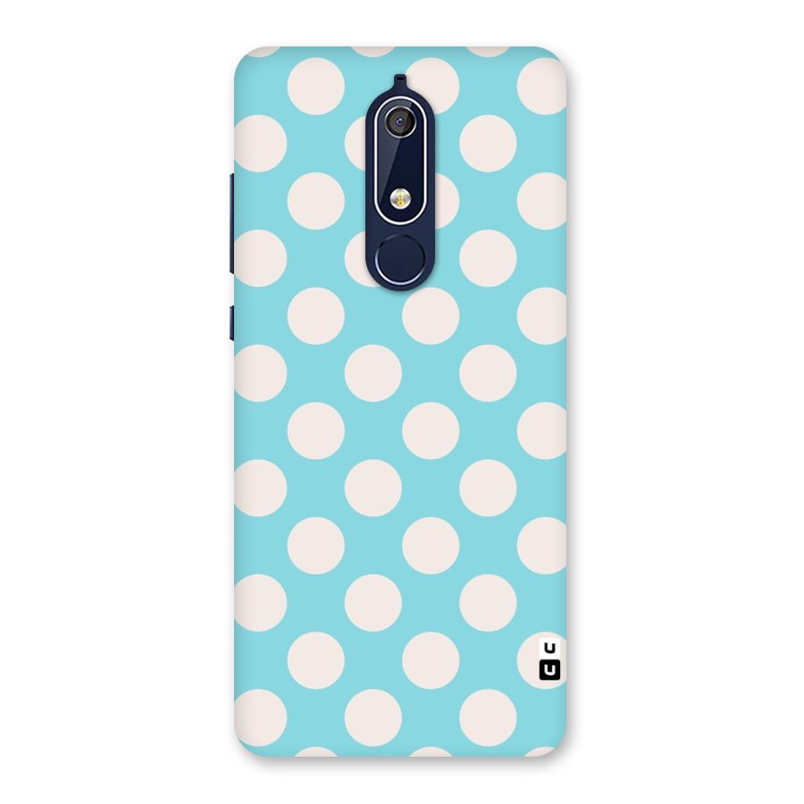 Pastel White Polka Dots Back Case for Nokia 5.1