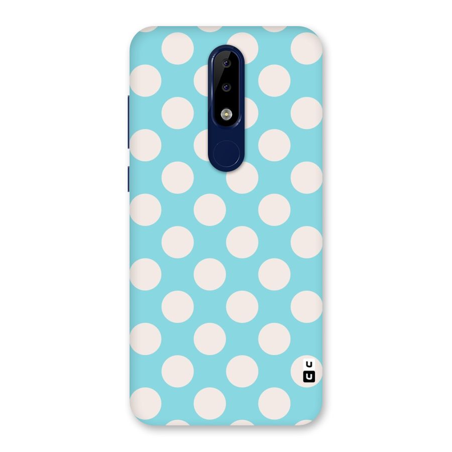 Pastel White Polka Dots Back Case for Nokia 5.1 Plus