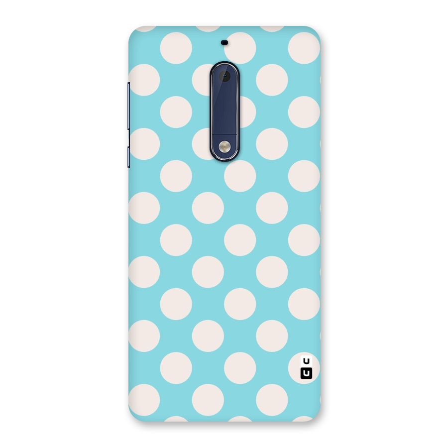 Pastel White Polka Dots Back Case for Nokia 5