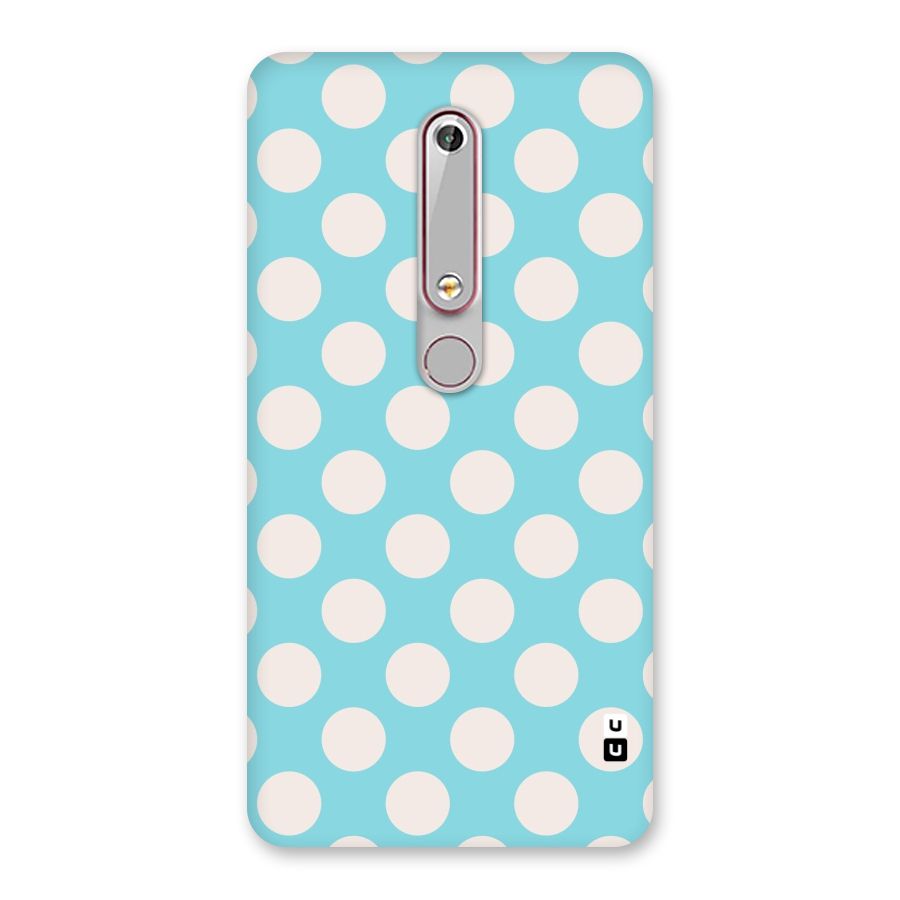 Pastel White Polka Dots Back Case for Nokia 6.1