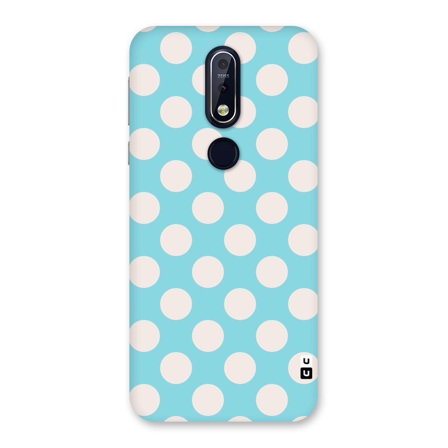 Pastel White Polka Dots Back Case for Nokia 7.1