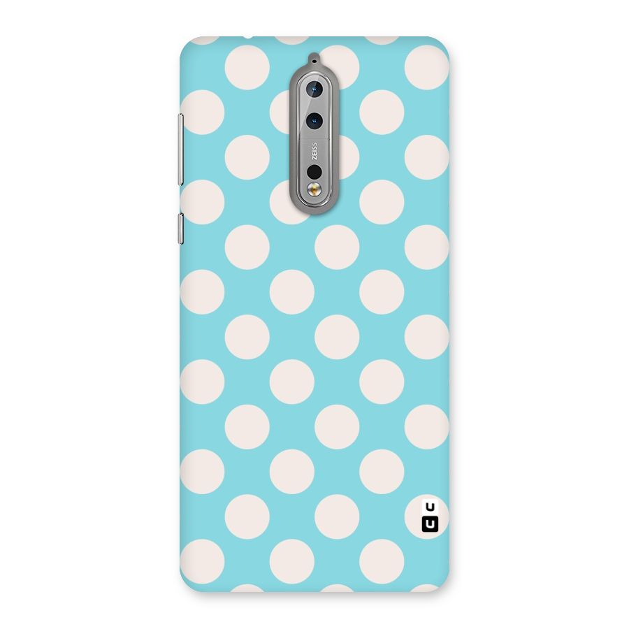 Pastel White Polka Dots Back Case for Nokia 8