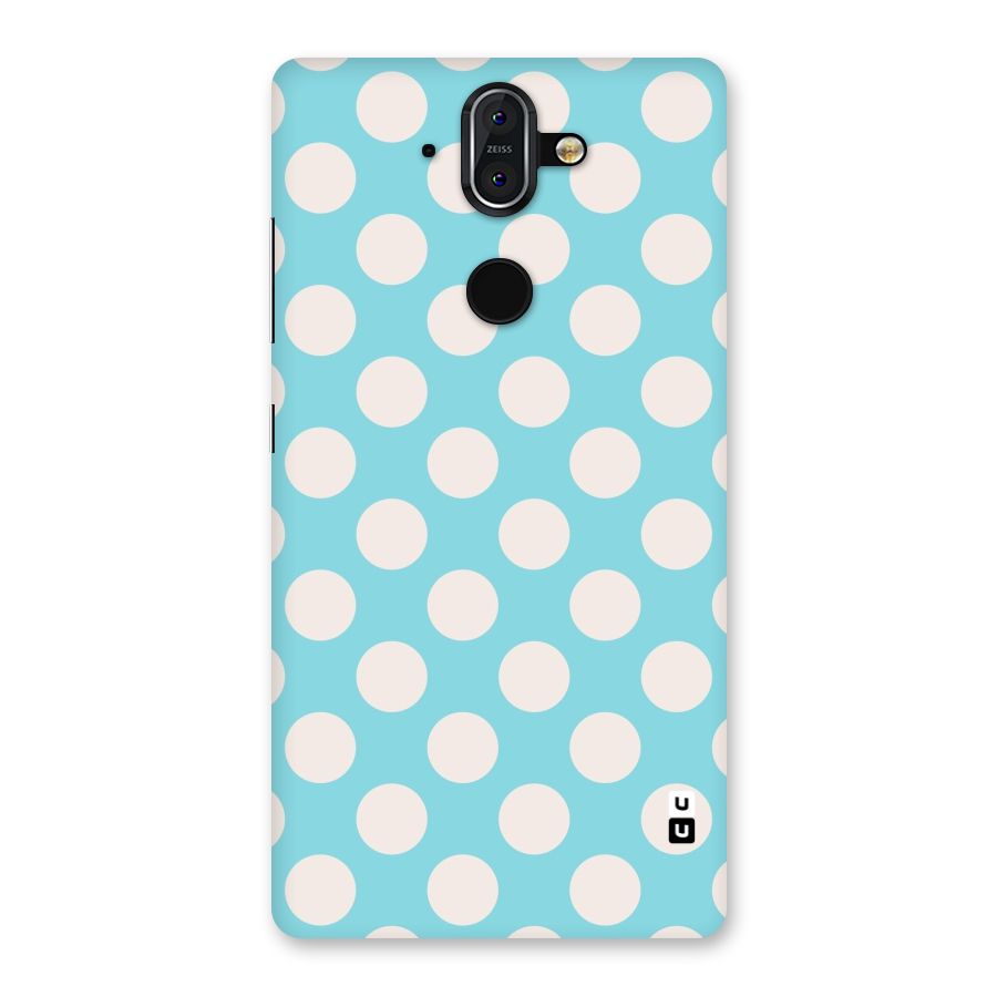 Pastel White Polka Dots Back Case for Nokia 8 Sirocco