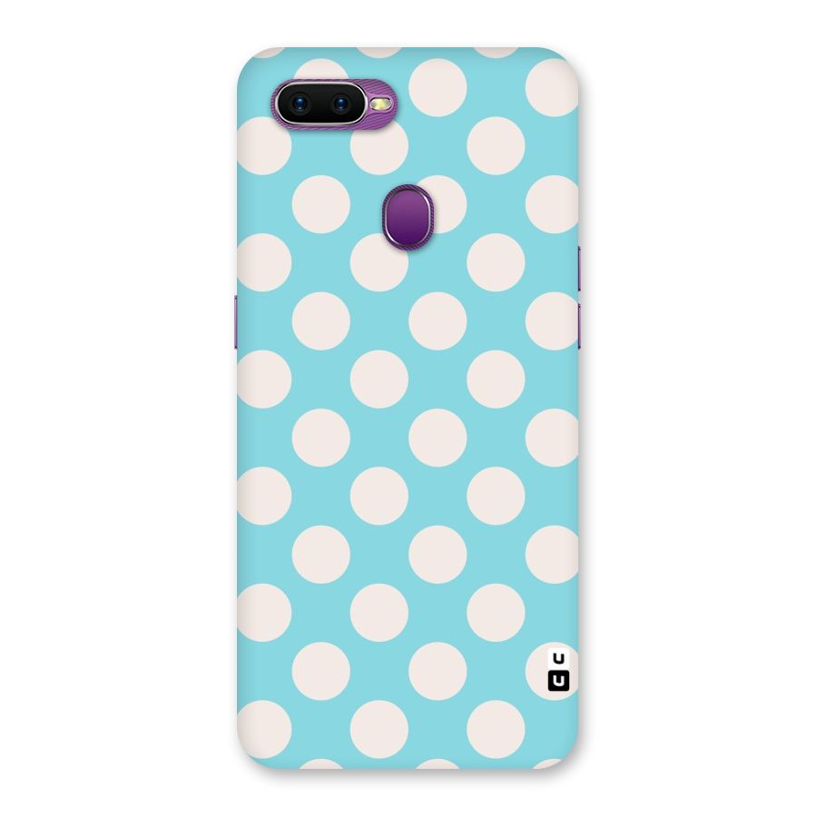 Pastel White Polka Dots Back Case for Oppo F9