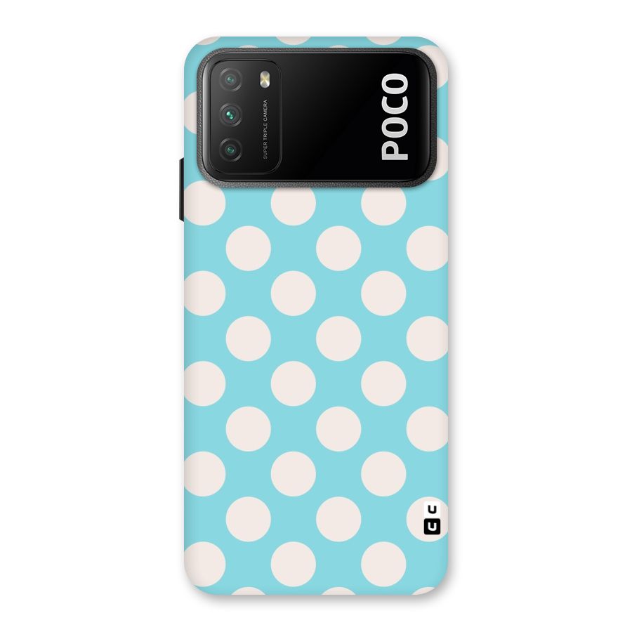 Pastel White Polka Dots Back Case for Poco M3