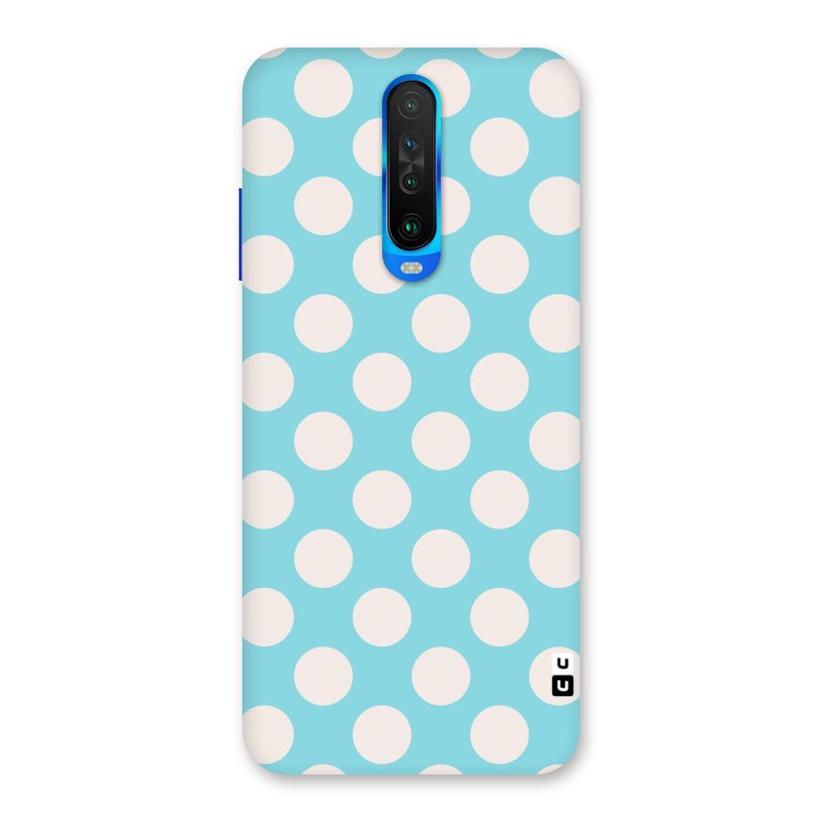 Pastel White Polka Dots Back Case for Poco X2