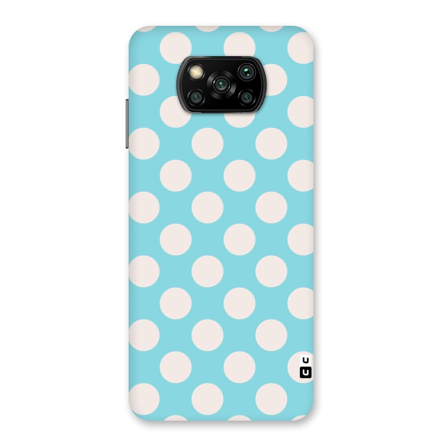 Pastel White Polka Dots Back Case for Poco X3