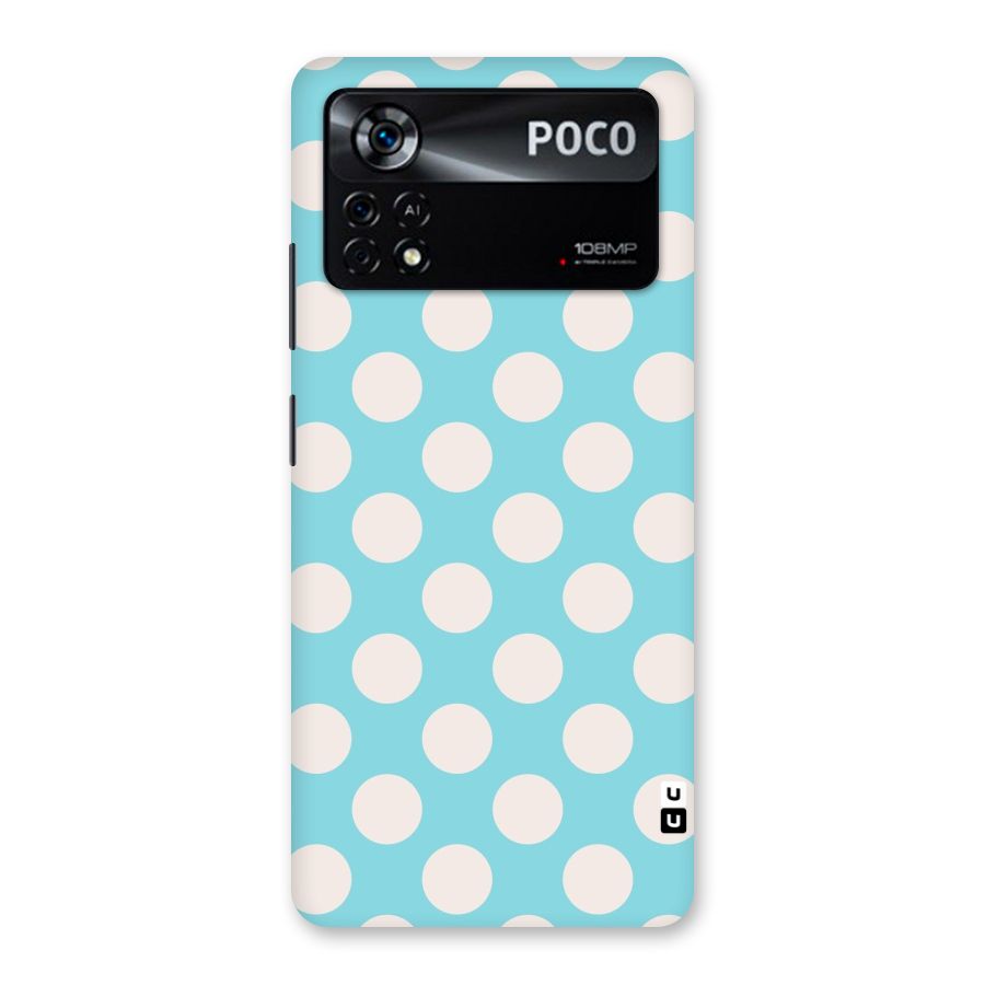 Pastel White Polka Dots Back Case for Poco X4 Pro 5G