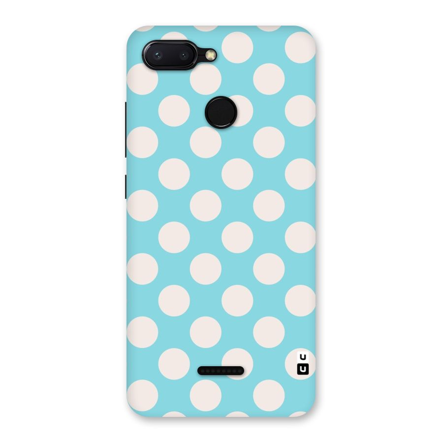 Pastel White Polka Dots Back Case for Redmi 6