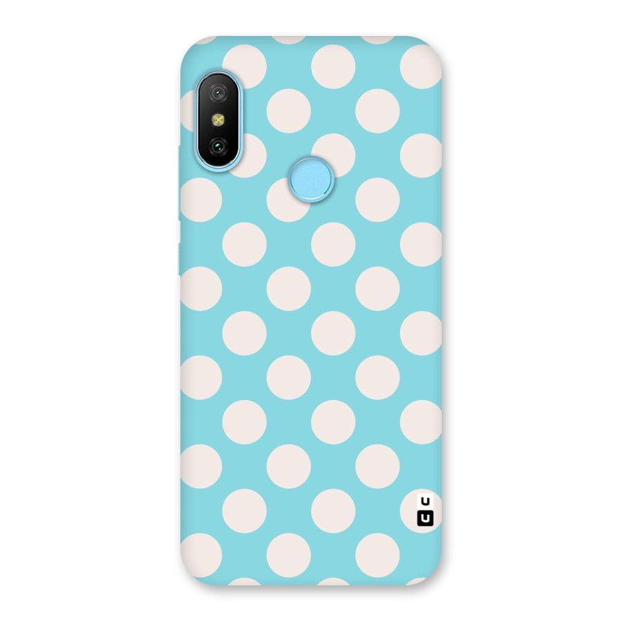 Pastel White Polka Dots Back Case for Redmi 6 Pro