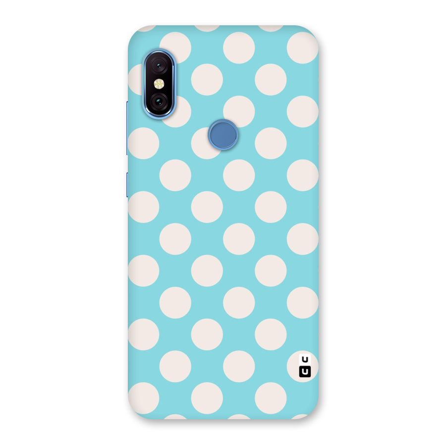 Pastel White Polka Dots Back Case for Redmi Note 6 Pro