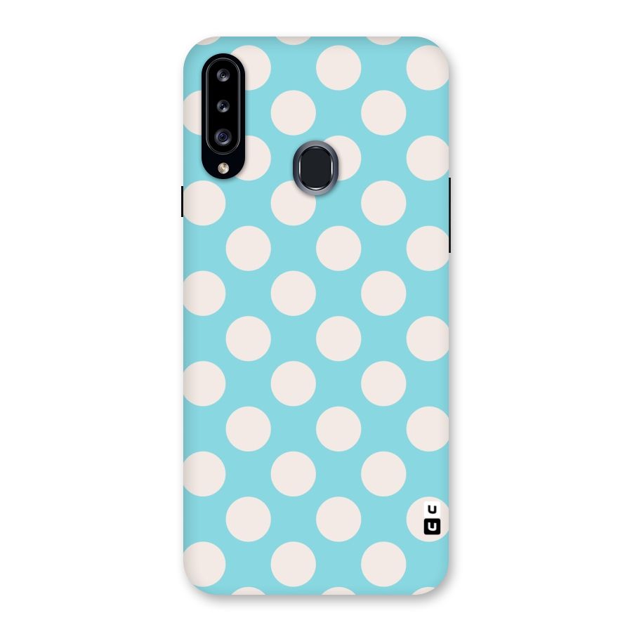 Pastel White Polka Dots Back Case for Samsung Galaxy A20s