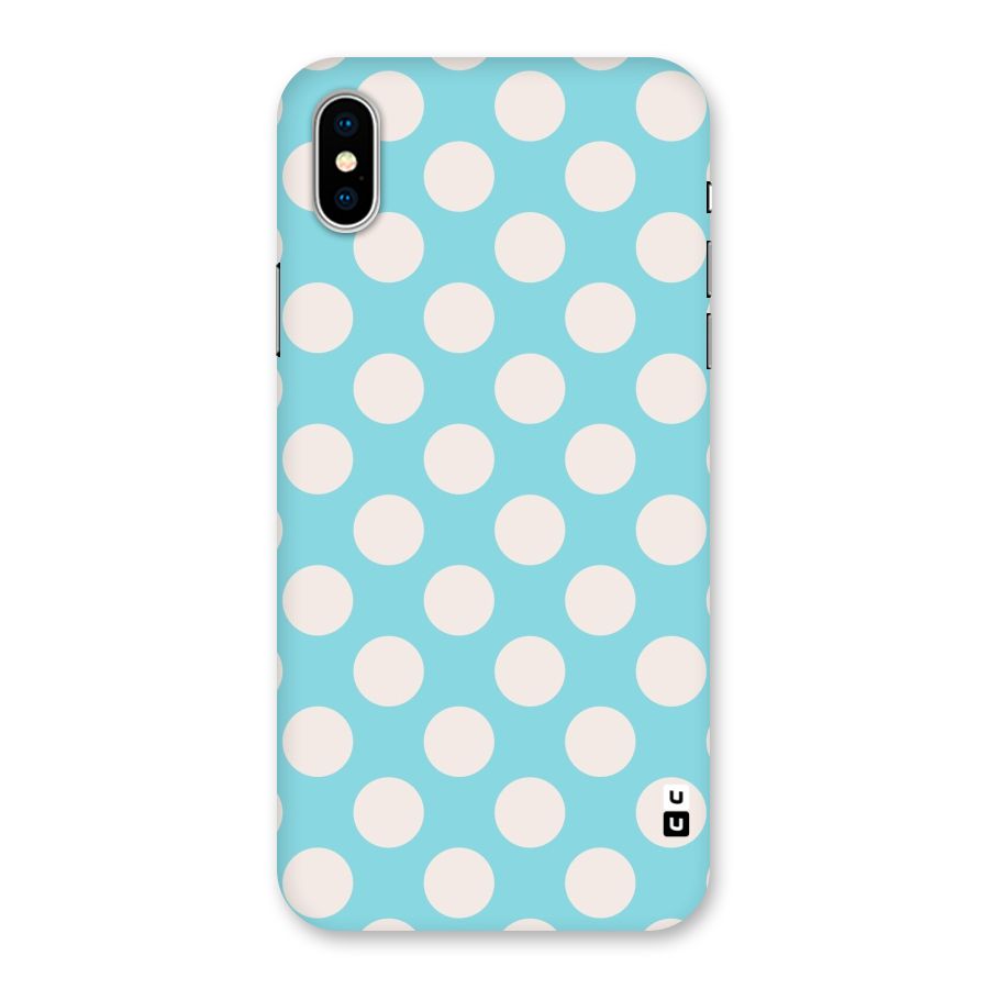 Pastel White Polka Dots Back Case for iPhone XS