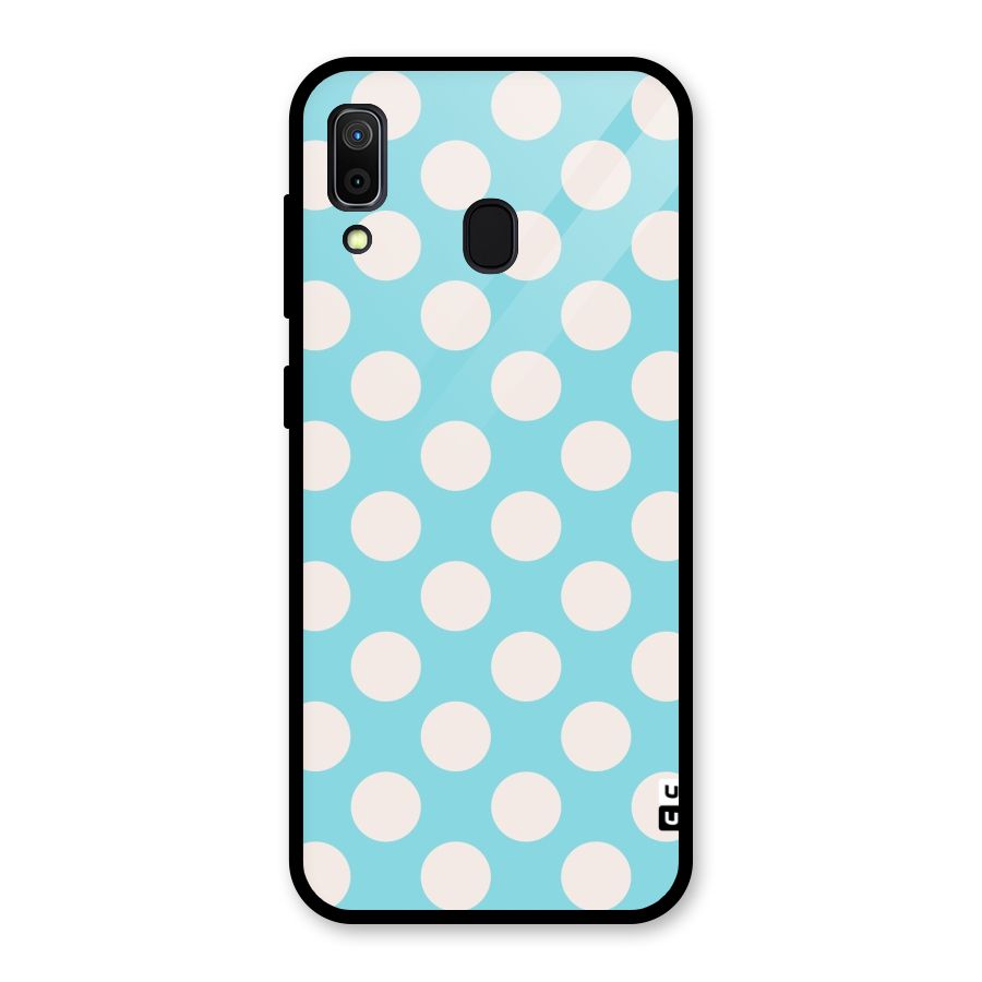 Pastel White Polka Dots Glass Back Case for Galaxy A30