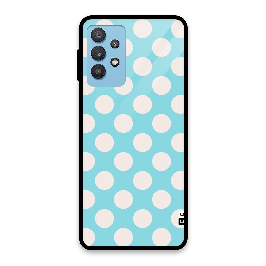 Pastel White Polka Dots Glass Back Case for Galaxy M32 5G