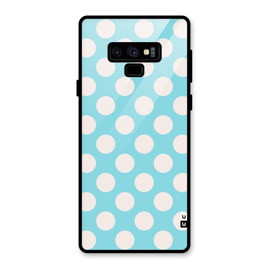Pastel White Polka Dots Glass Back Case for Galaxy Note 9